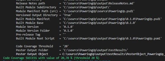 Screenshot showing increased code coverage by performing unit test