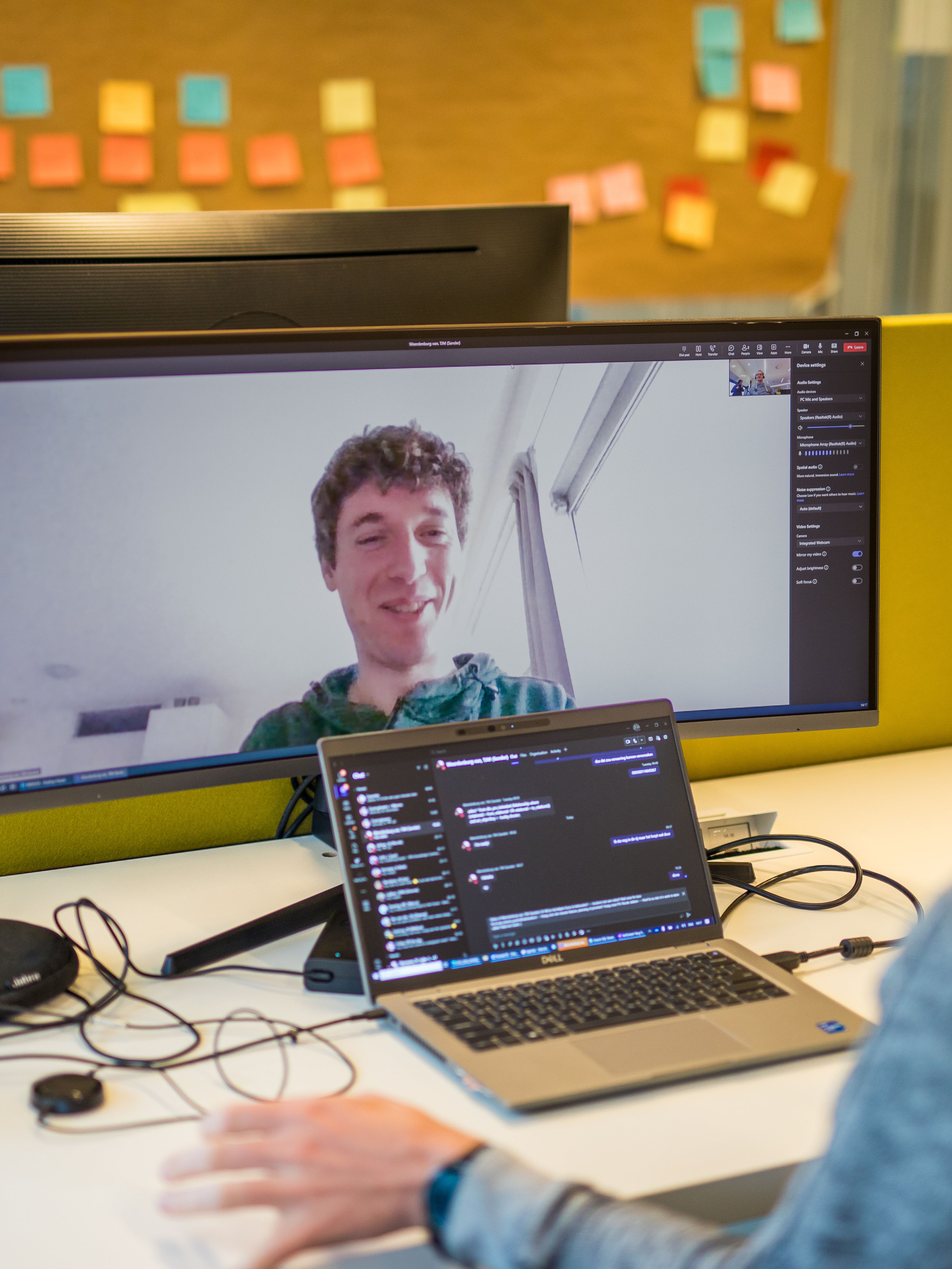 Collega's in teams call