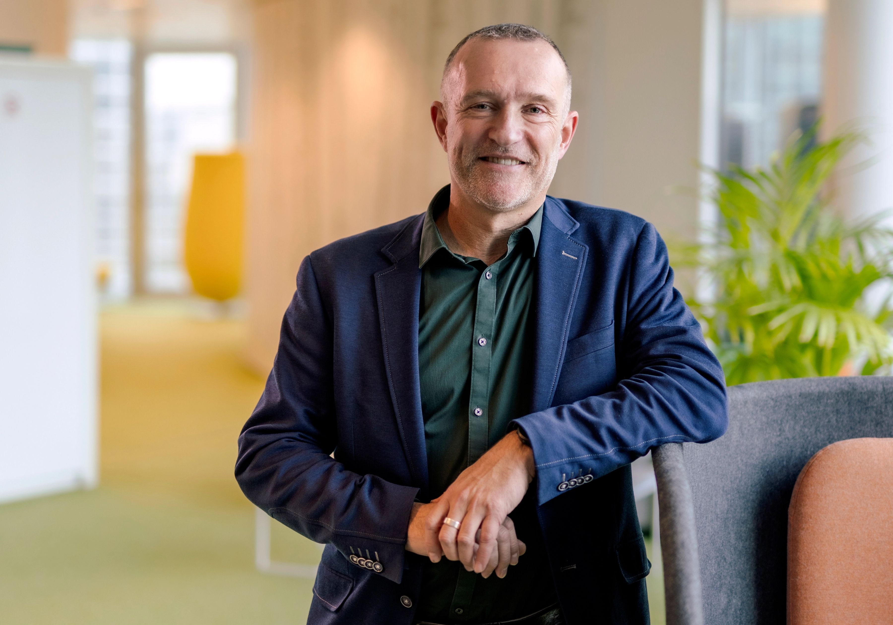 Jan op kantoor