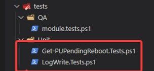 Figure 6: Unit test folder.