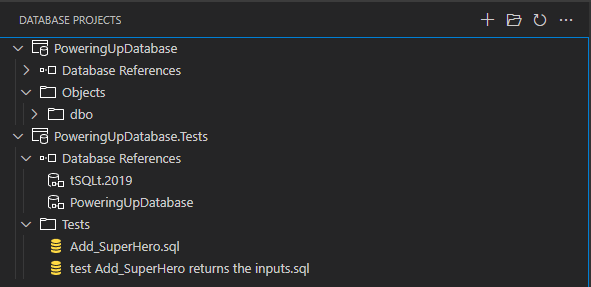 Database references including unit tests