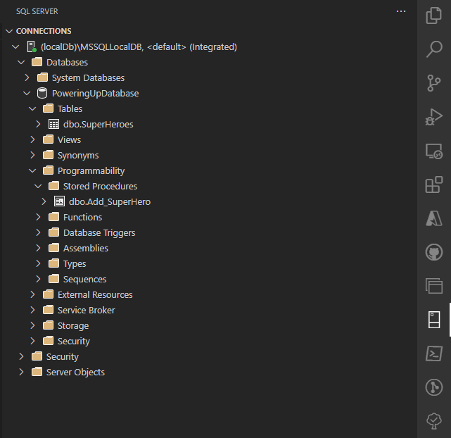 Verify the database objects