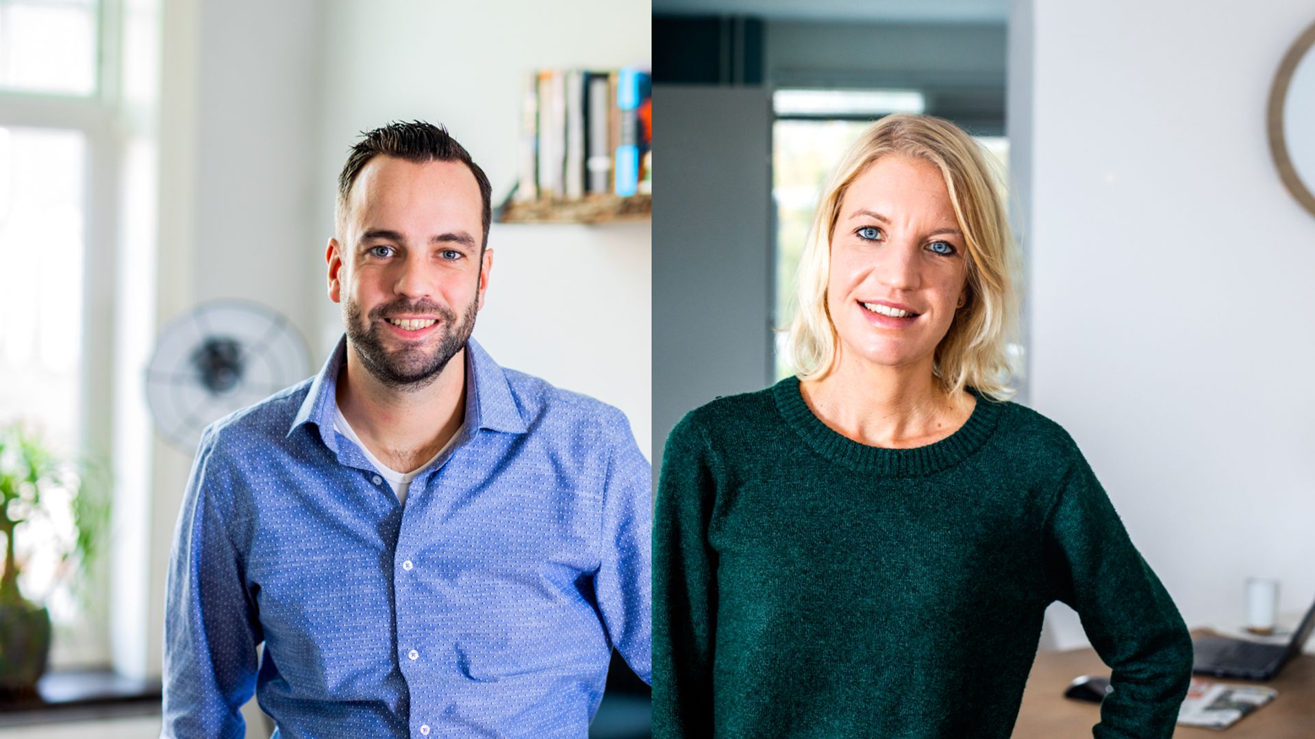 Marieke en Maurits staan naast elkaar