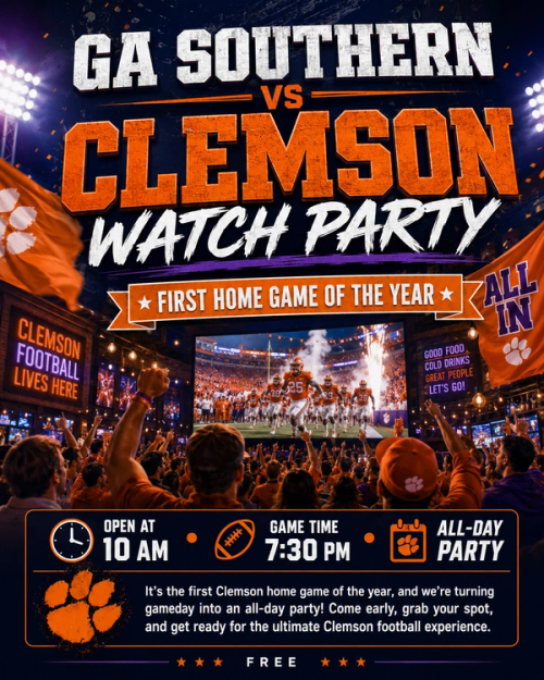 GA Southern vs Clemson Watch Party