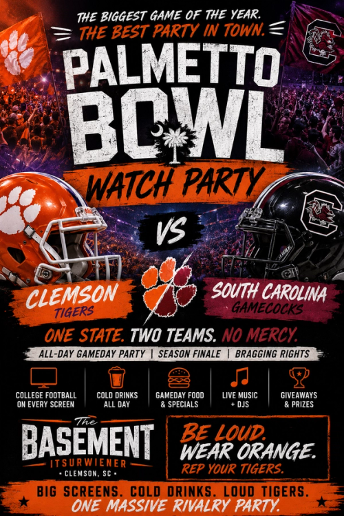 South Carolina vs Clemson Palmeto Bowl Watch Party