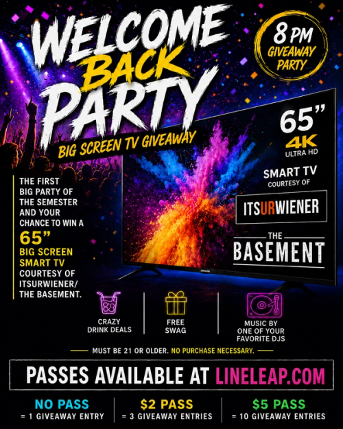 Welcome Back Party / Big Screen TV Giveaway