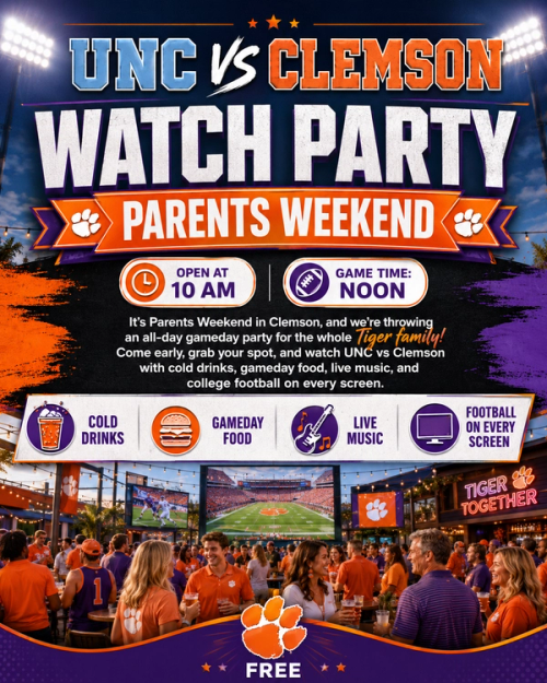 UNC vs Clemson Watch Party - Parents Weekend