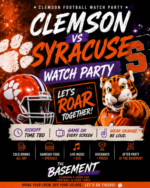 Clemson vs Syracuse Watch Party