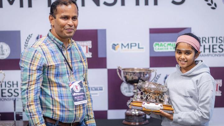 Thumbnail for article: Girl Dubbed 'Godhana' Crowned Britain’s Youngest-Ever Women's Chess Champ, Aged 11