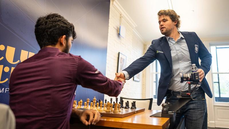 Another day at the office for GM Magnus Carlsen.