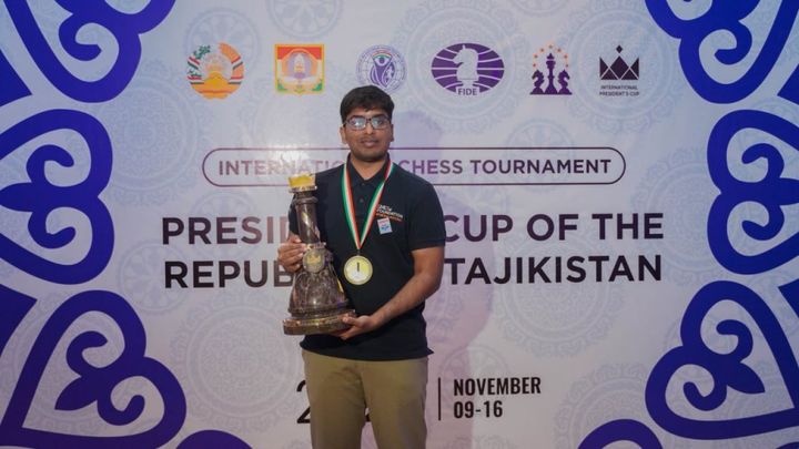 Thumbnail for article: Табрикот! Indian Anand Pranav wins 2025 President's Cup in Tajikistan