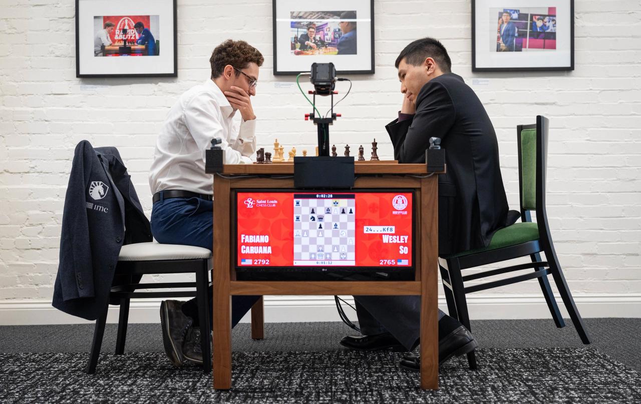 Caruana and So played out another draw.