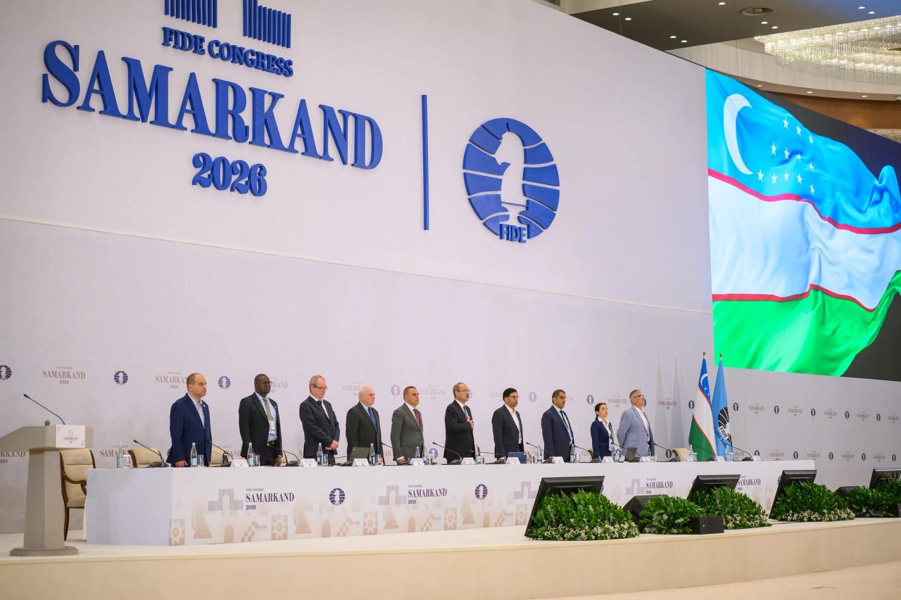 Delegates at the General Assembly in Samarkand.