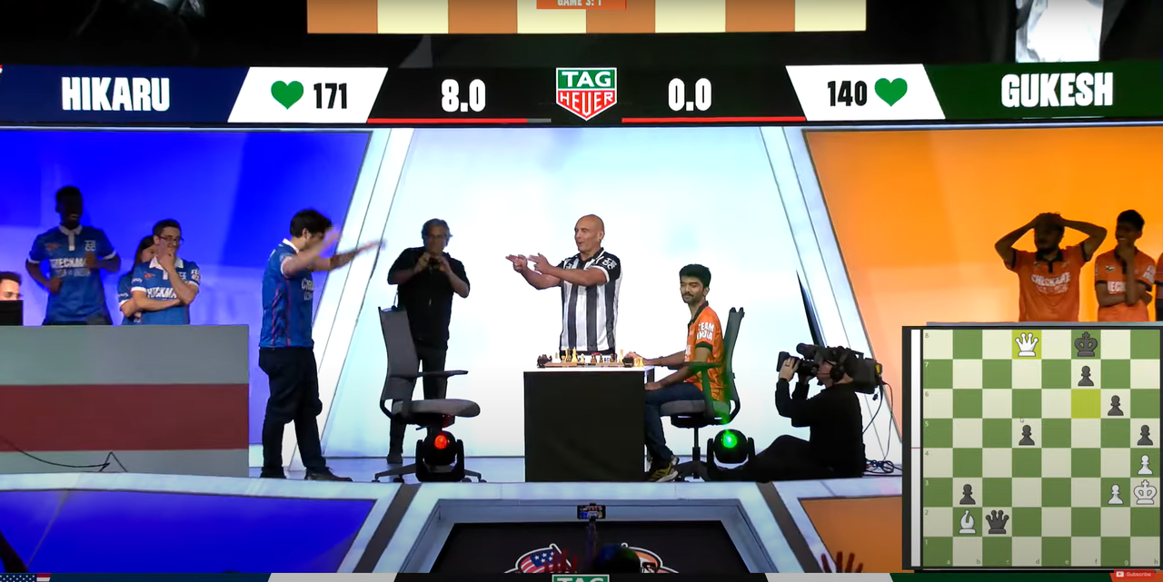 The crowd went wild—and so did the chess fraternity. Photo: Chessbase India/YouTube.