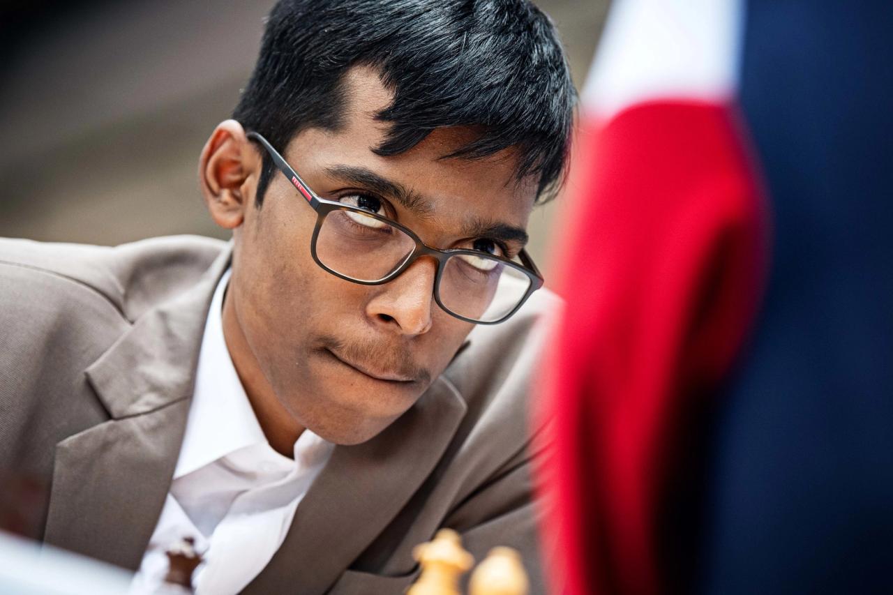 Praggnanandhaa heads a super-strong India team. Photo: Stev Bonhage/FIDE.