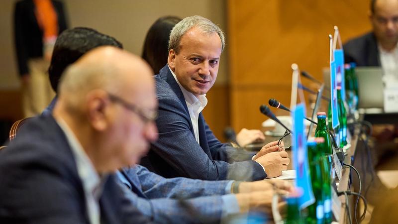 FIDE Russian president Arkady Dvorkovich. 