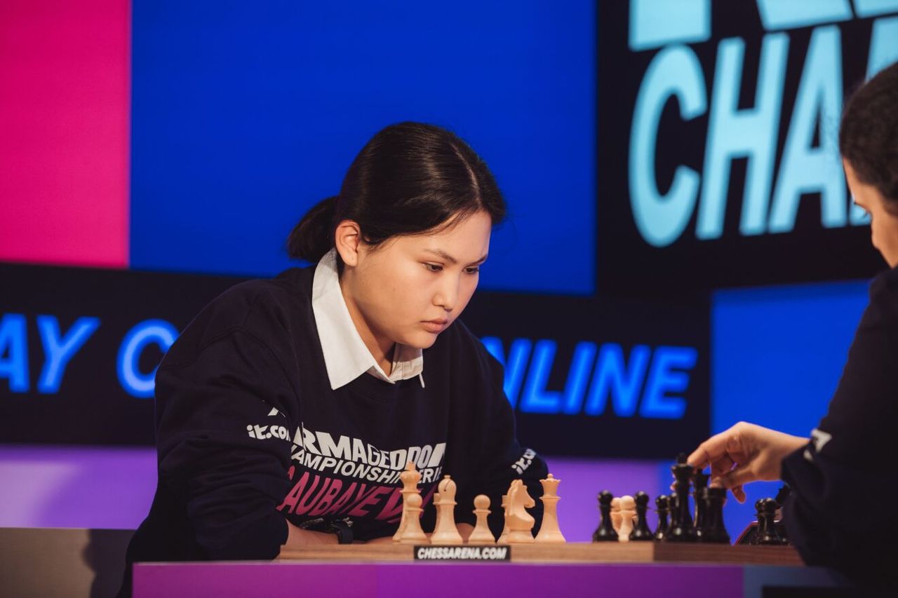 Women grand master Bibisara Assaubayeva.