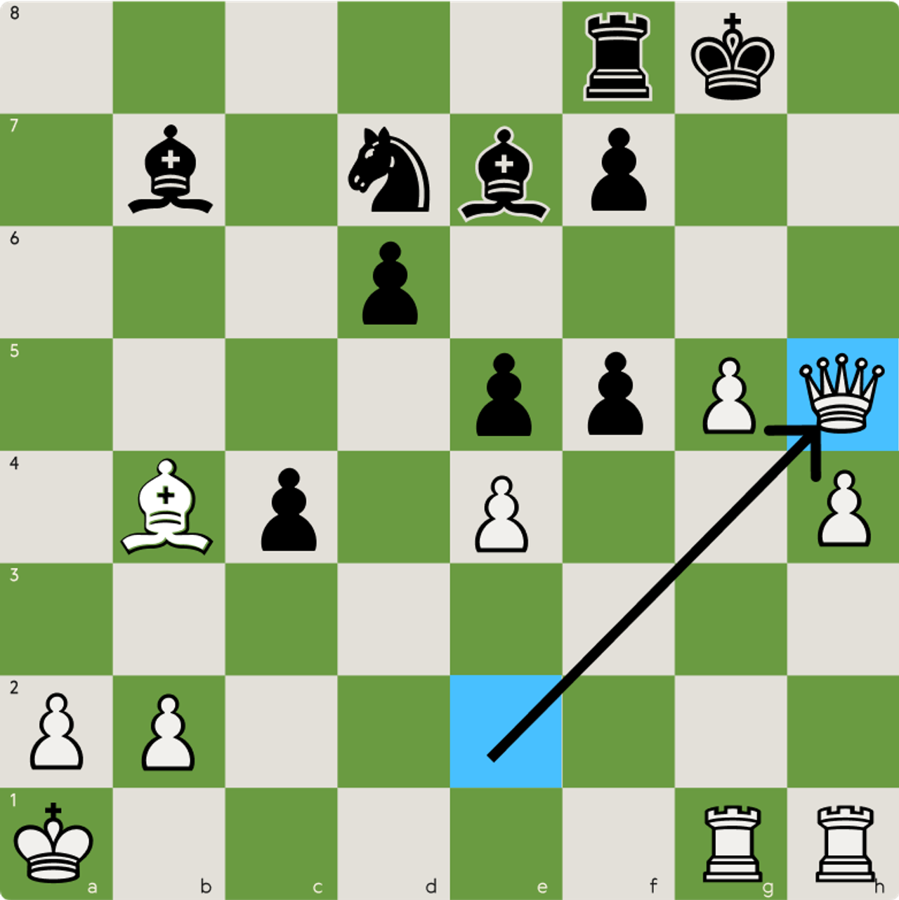 Example where a hanging rook can be captured