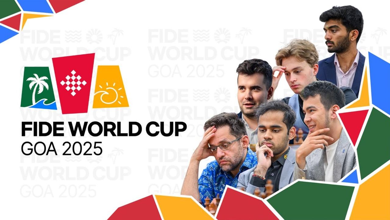 Image promotionnelle de la FIDE pour la Coupe du Monde 2025 à Goa.