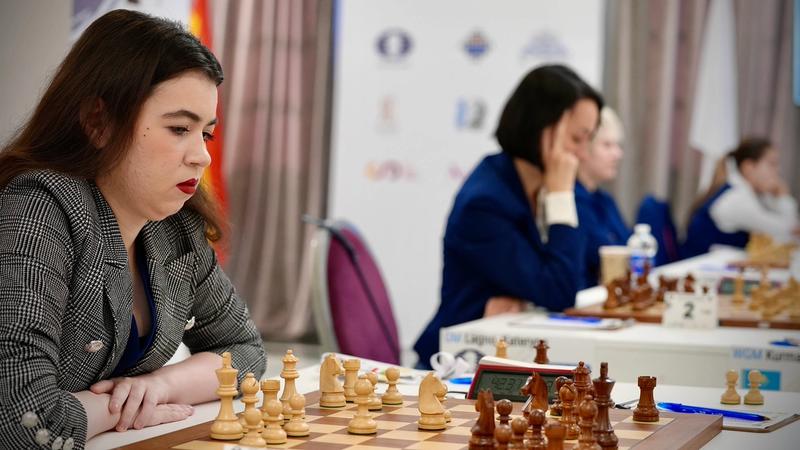 GM Aleksandra Goryachkina playing for Team FIDE.