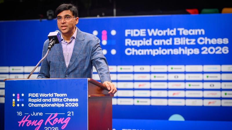 FIDE's chess legend Vishy Anand taking centre stage.