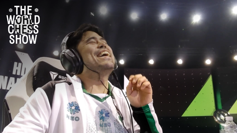 GM Hikaru Nakamura at the Esports World Cup.