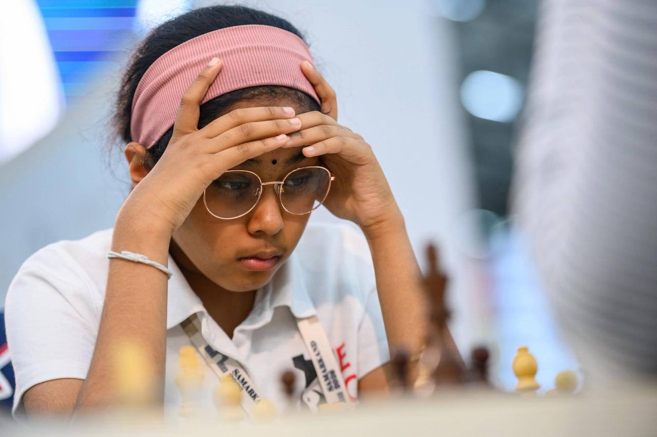 Sivanandan set the world alight in Samarkand. Photo: Rafal Oleksiewicz/FIDE.