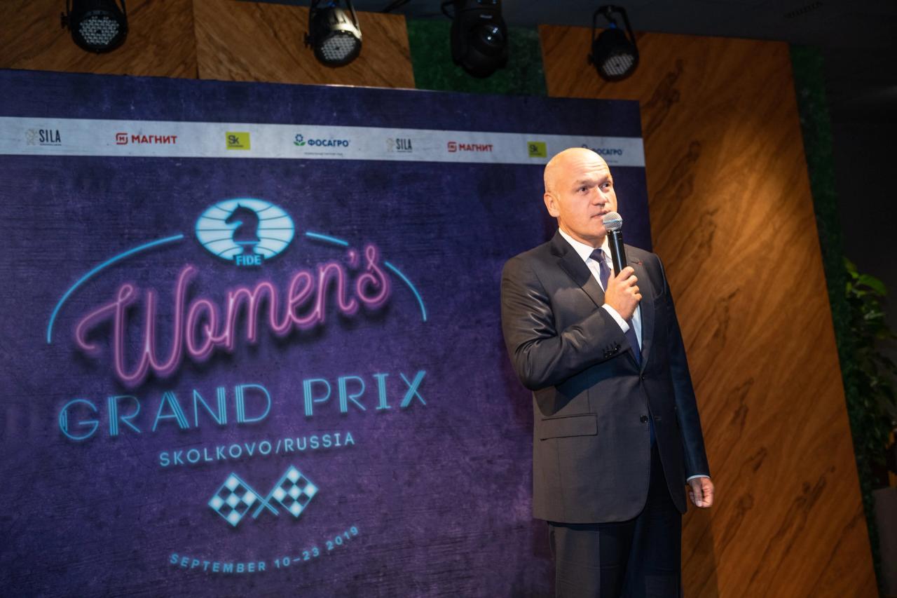 Chess Federation of Russia CEO Andrey Filatov in 2019. Photo: FIDE.