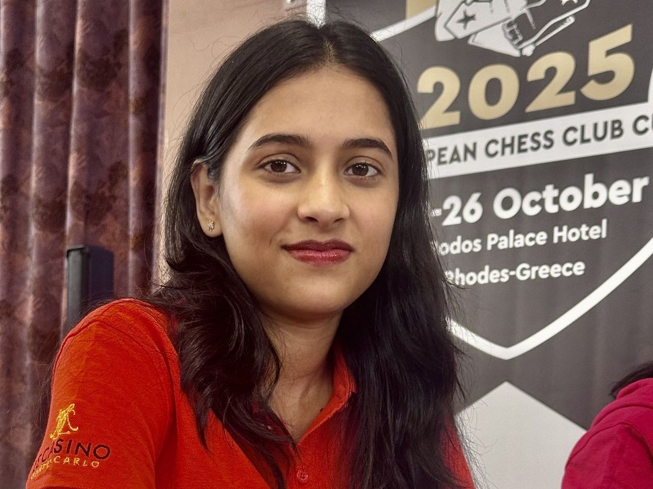 GM Divya Deshmukh is on a roll at the European Club Cup. Photo: Patricia Claros Aguilar/European Chess Union.