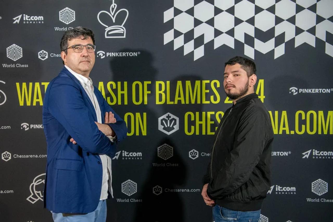 I en World Chess-turnering mötte Kramnik GM Jose Martinez i 2024 års Clash of Blames.