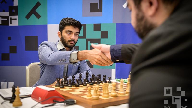 World champion GM Gukesh D accepts a draw in Round 7 of the Prague Masters.