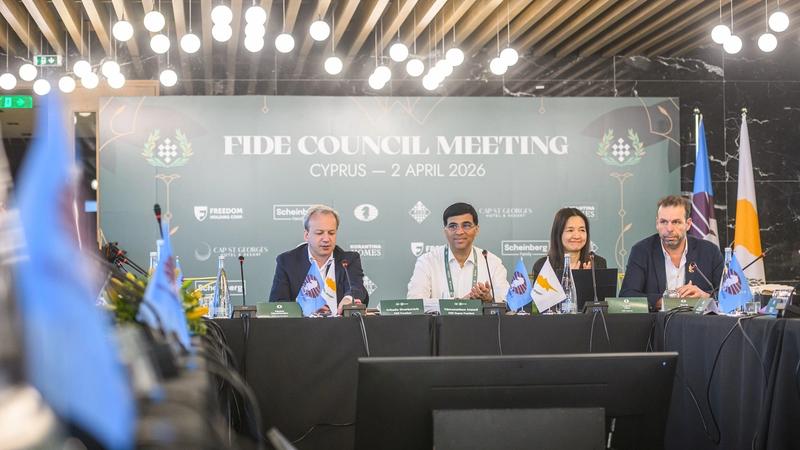 La réunion du Conseil de la FIDE à Chypre plus tôt cette année.