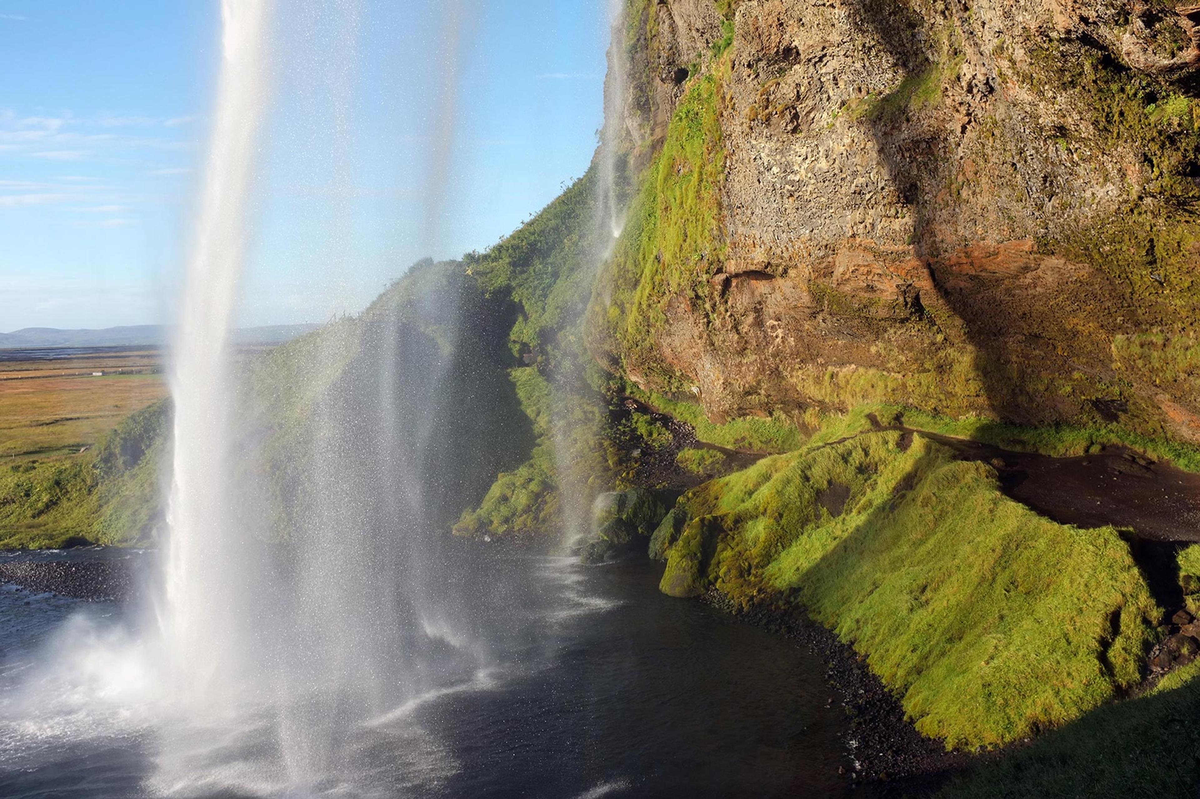 Seljalandsfoss waterfall on th south coast of Iceland