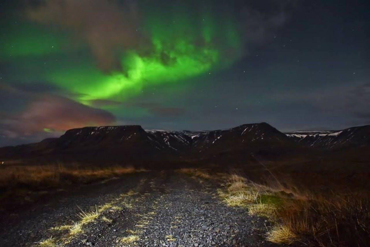 Northern Lights and clouds