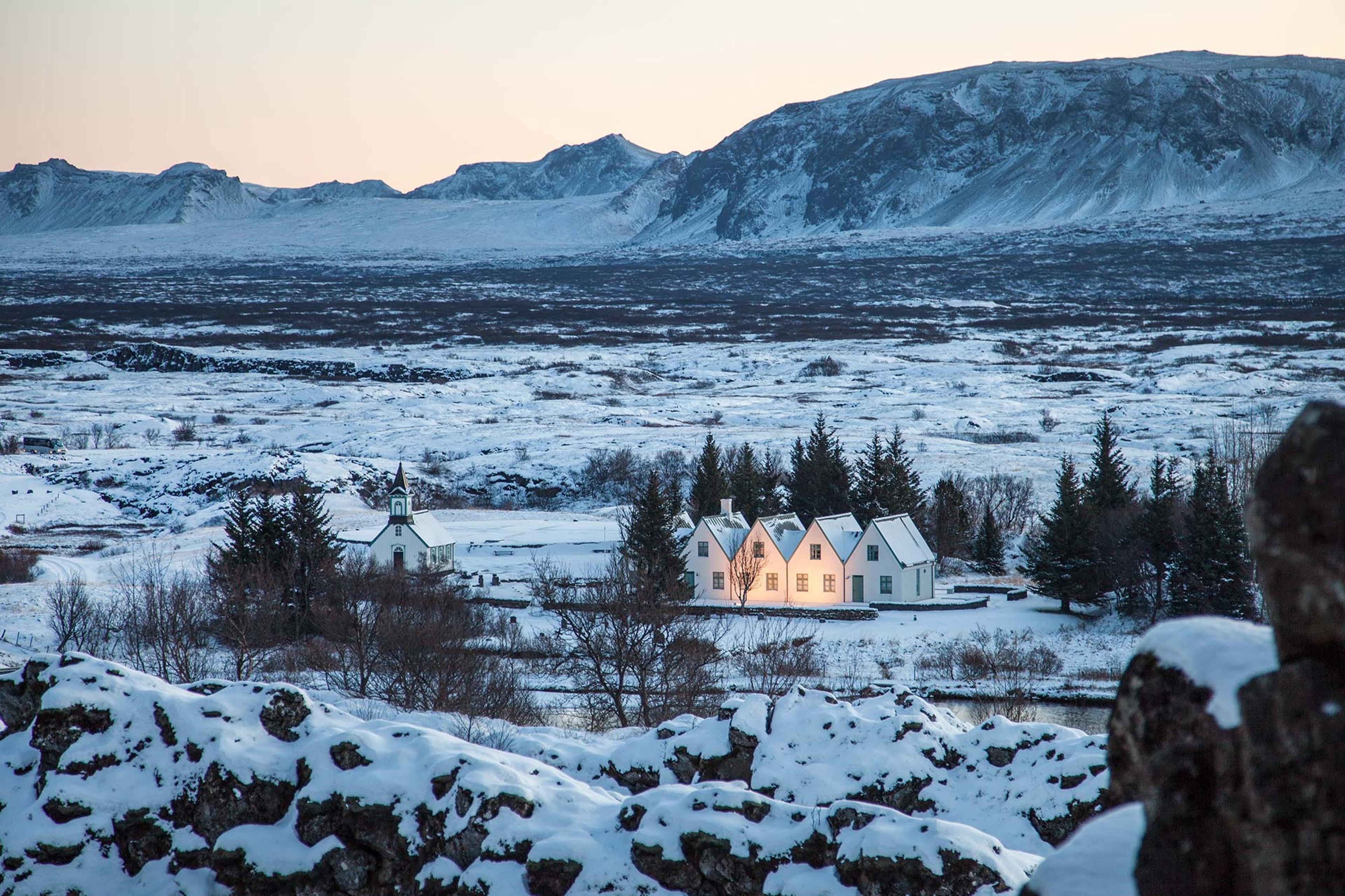 Þingvellir in winter