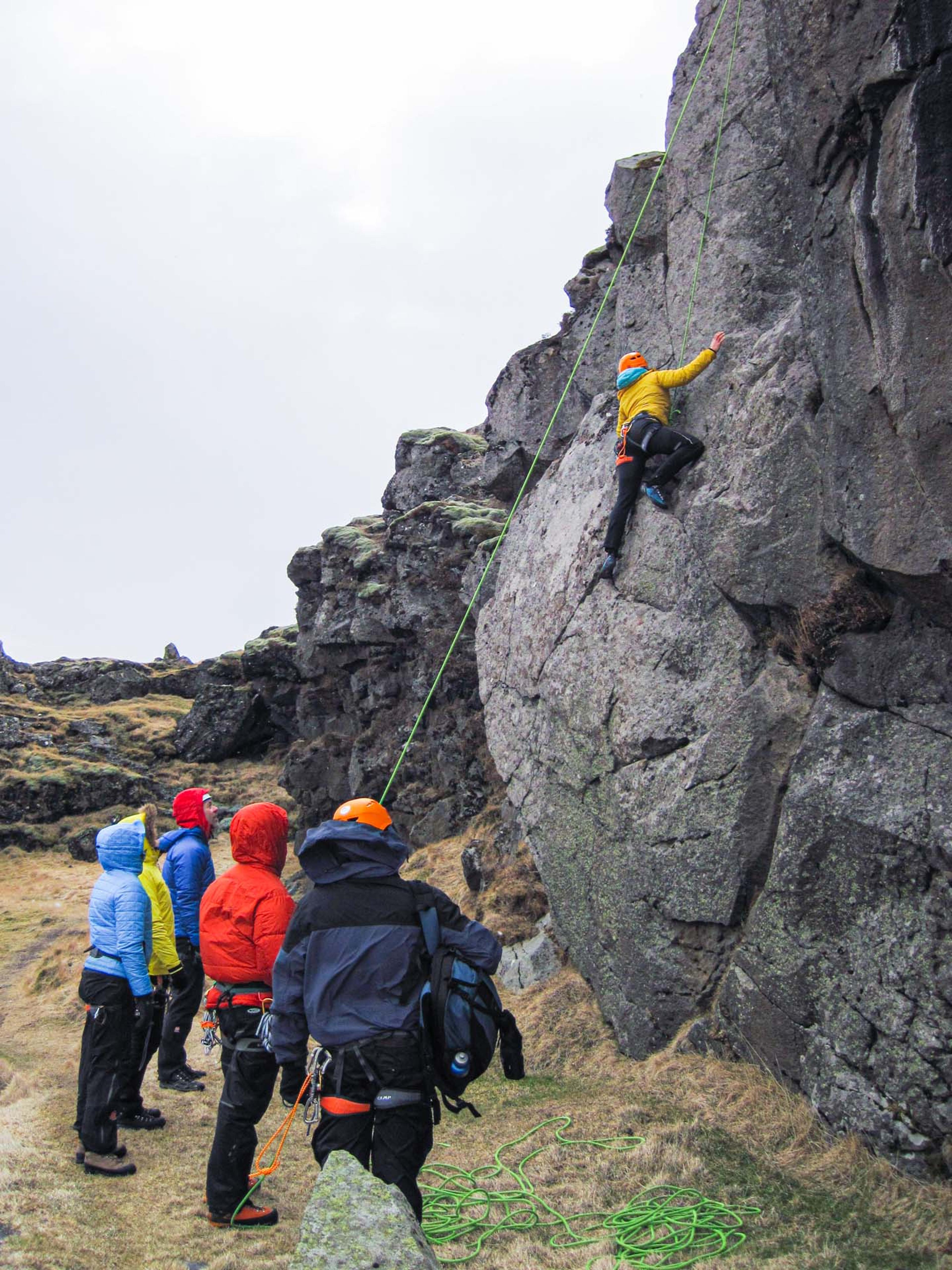 Practicing mountain climbing safely