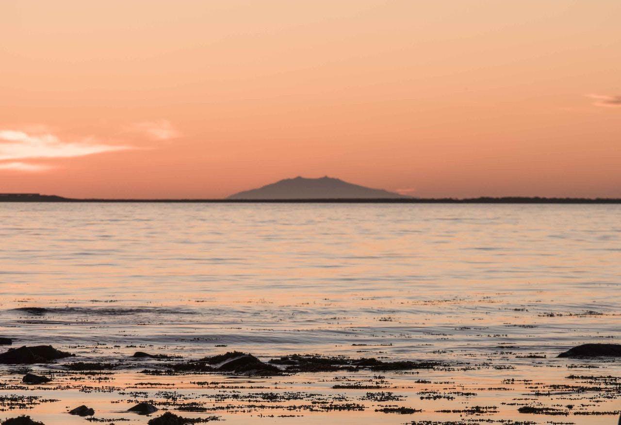 Snæfellsjökull glacier in the distance of the the sea