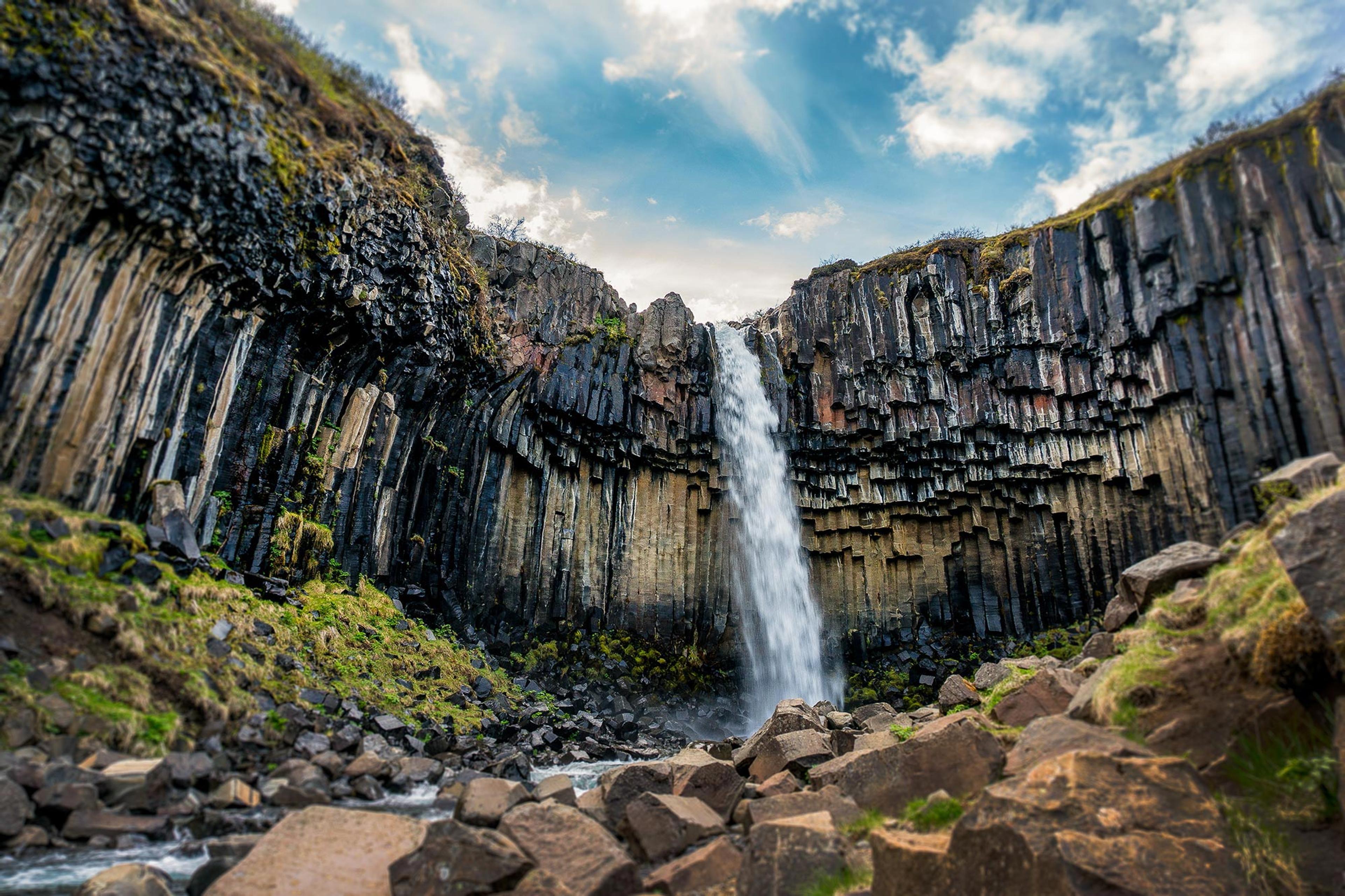 Svartifoss waterfall in Skaftafell national park