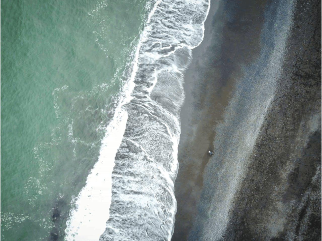 Black Sand Beach bird view