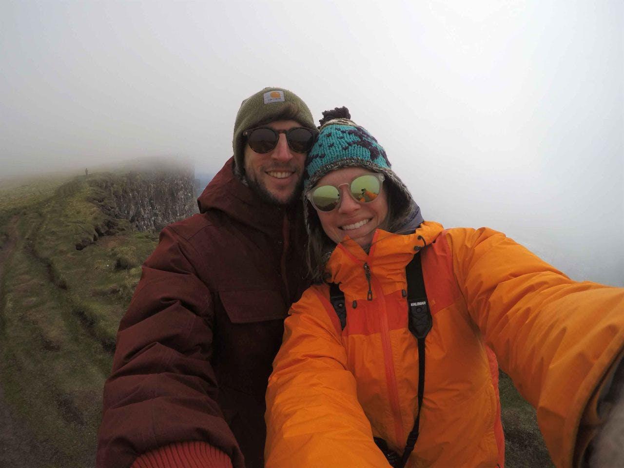 selfie in the fog