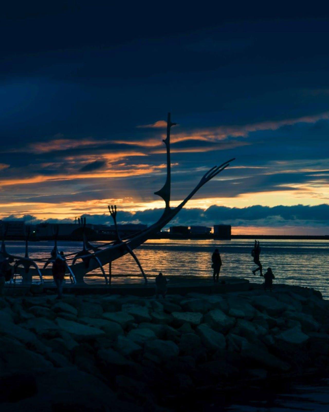 Sunset at Sólfar, Reykjavik