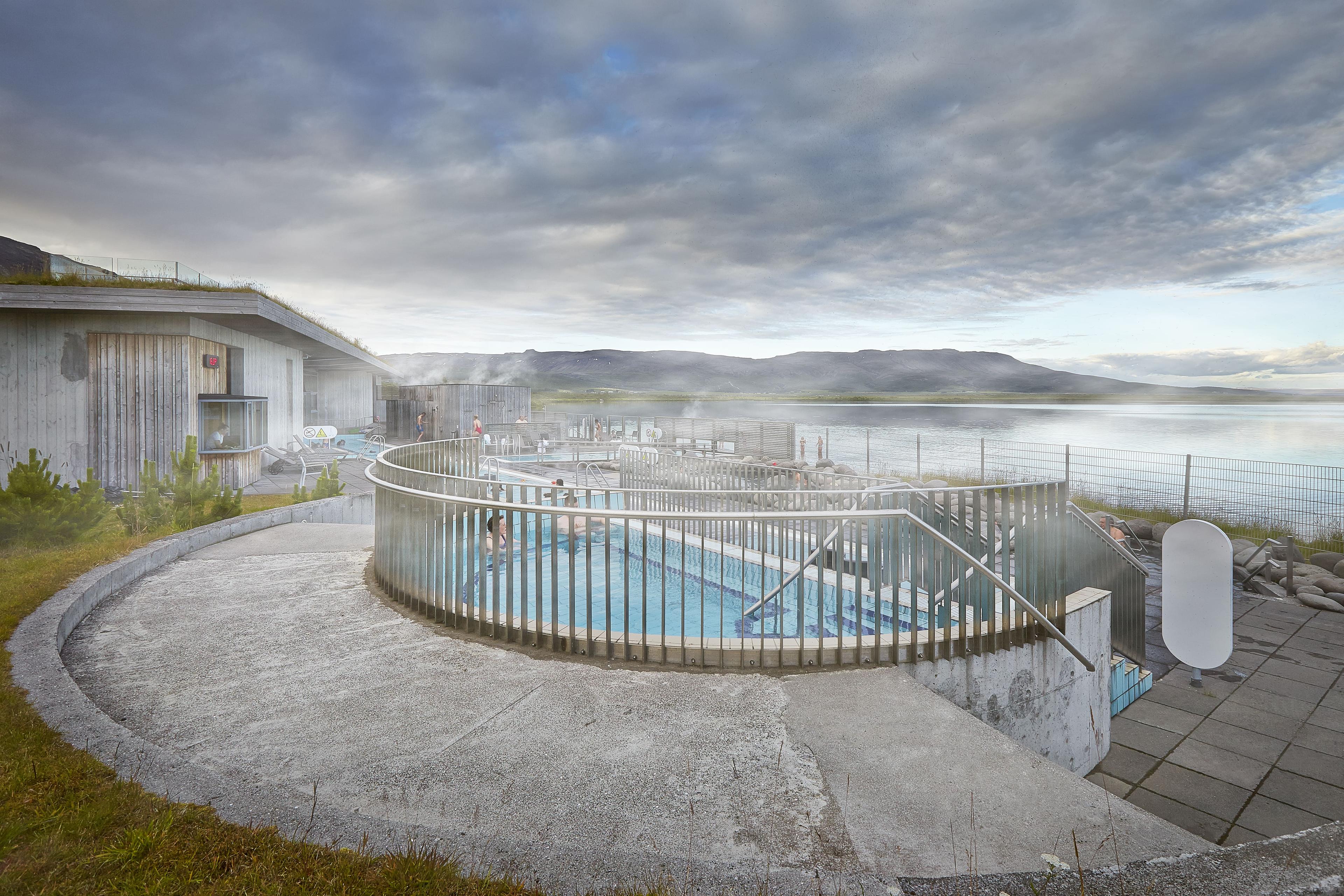 One of the hot tubs at Fontana geothermal baths.