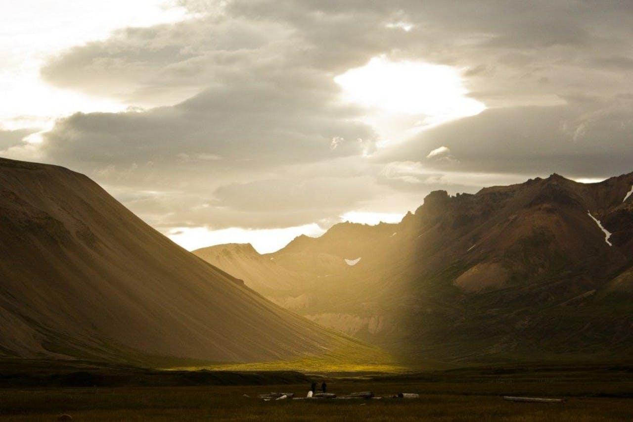 sun peaking through clouds