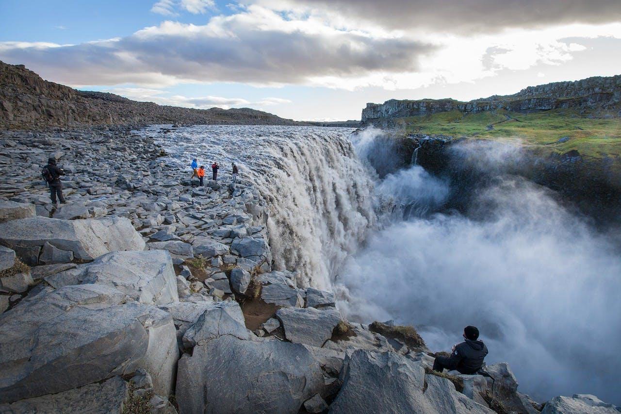 Dettifoss big waterfall in Iceland