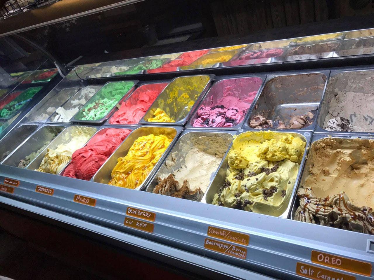 Colourful Gelato Ice Cream in Iceland