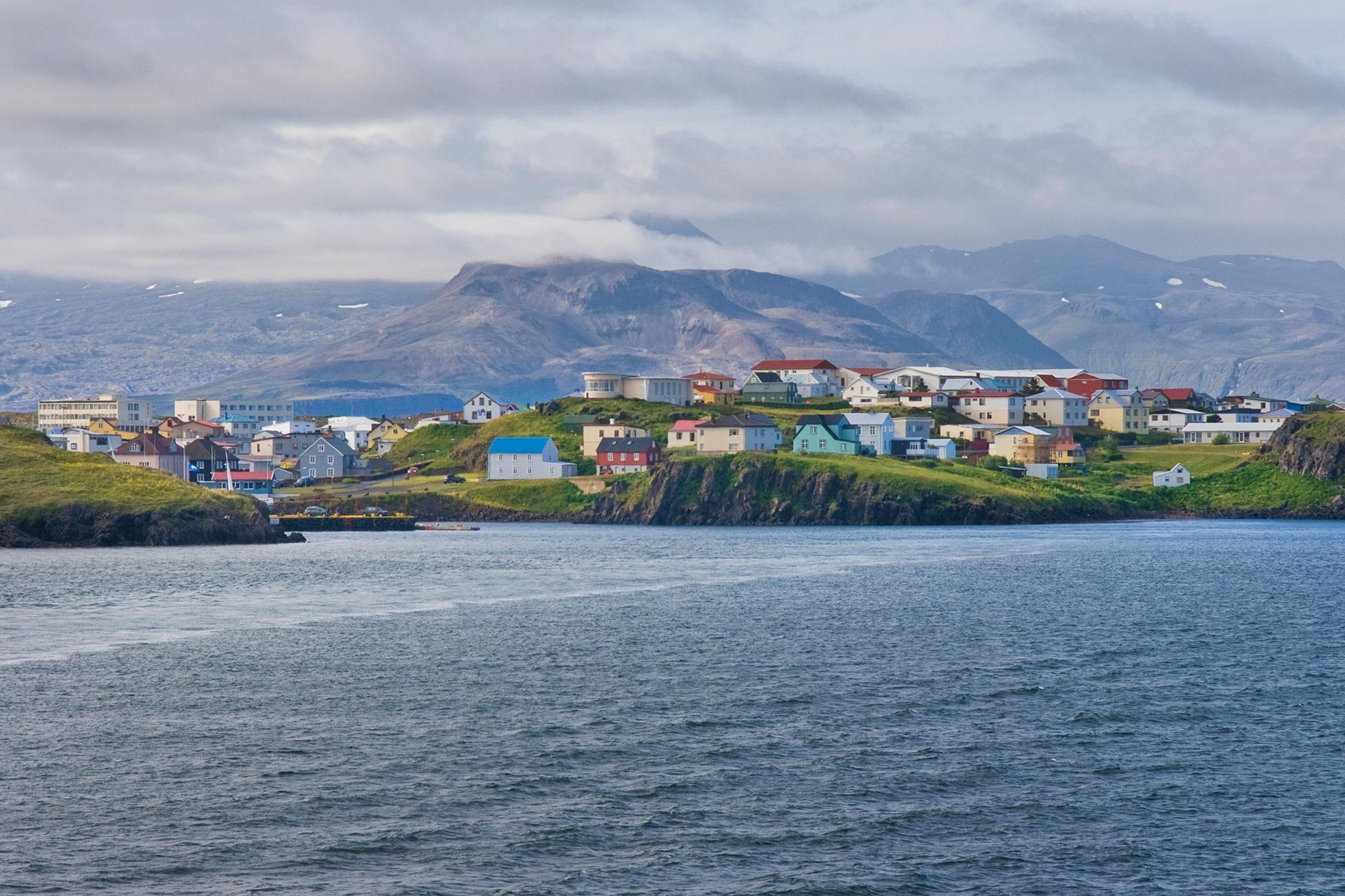 Village of Stykkishólmur in western Iceland