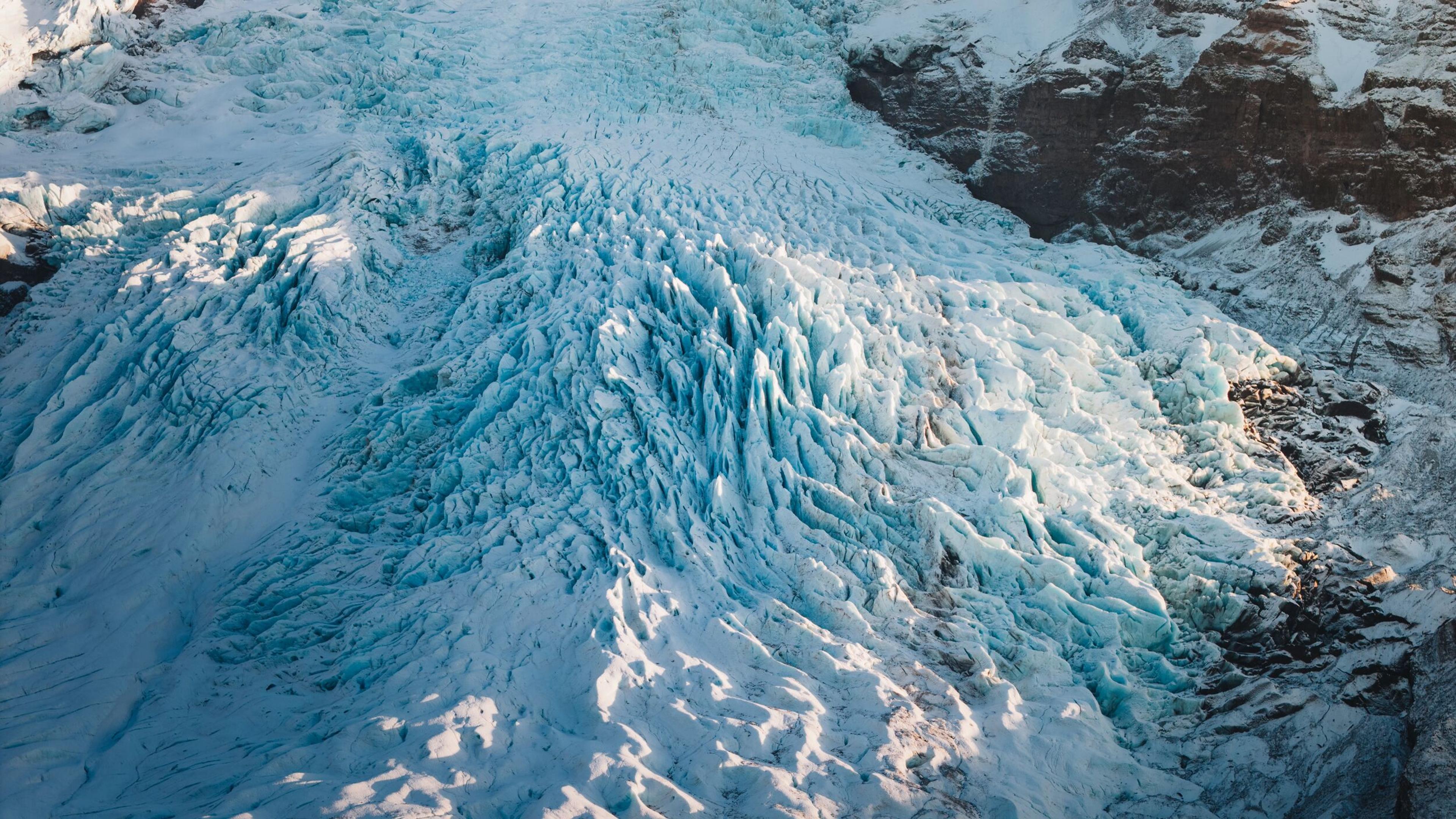 Glacier ice fall in Iceland