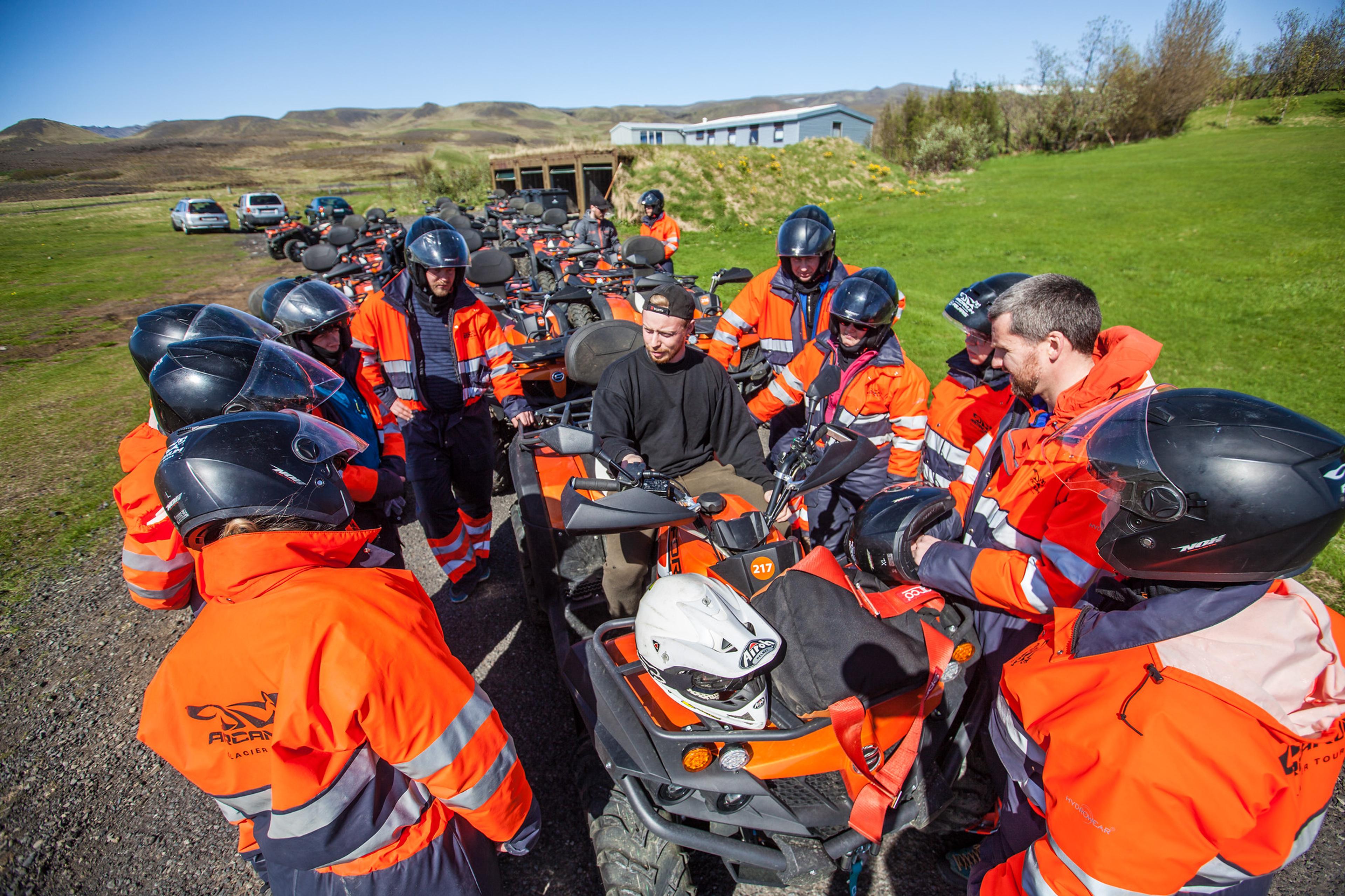 The ATV guide telling people how to operate the quad bikes