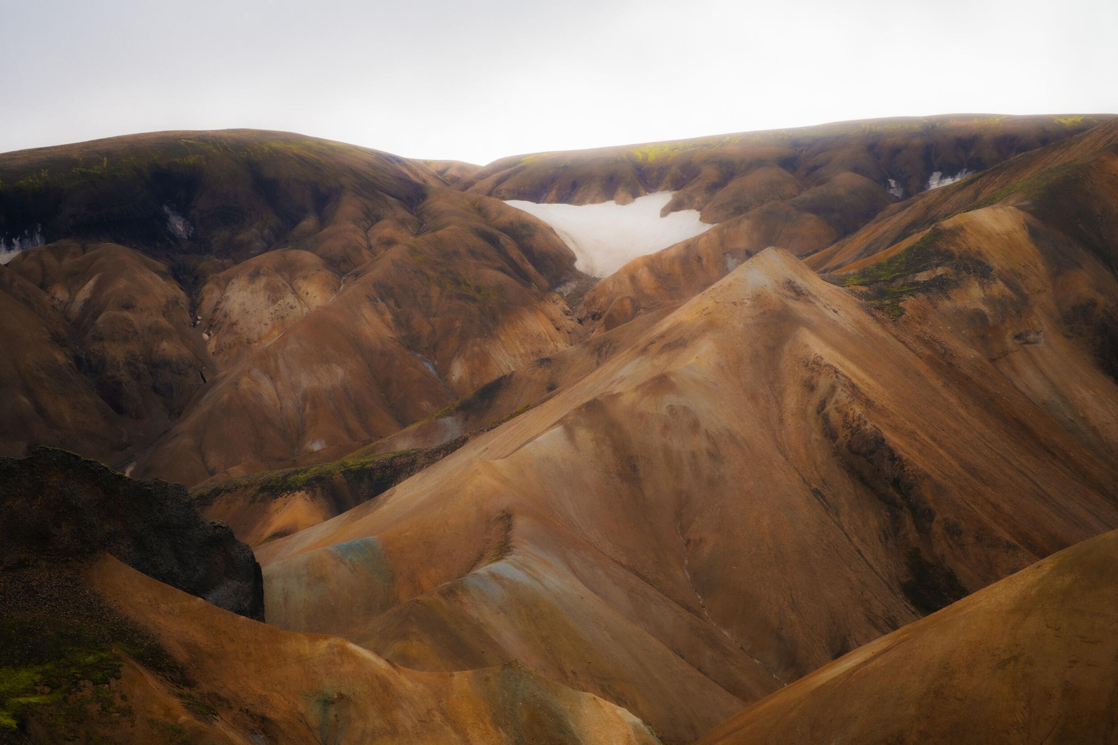 The colorful hills of the rhyolite mountains in Landmannalaugar