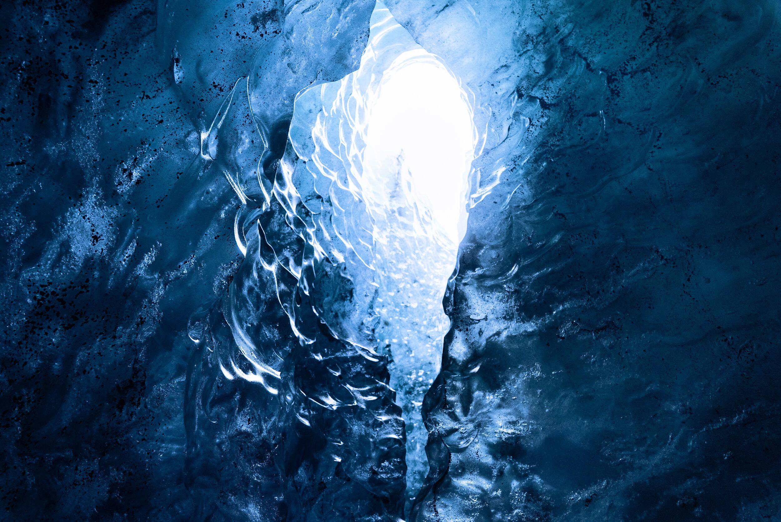 view from with in an Ice cave